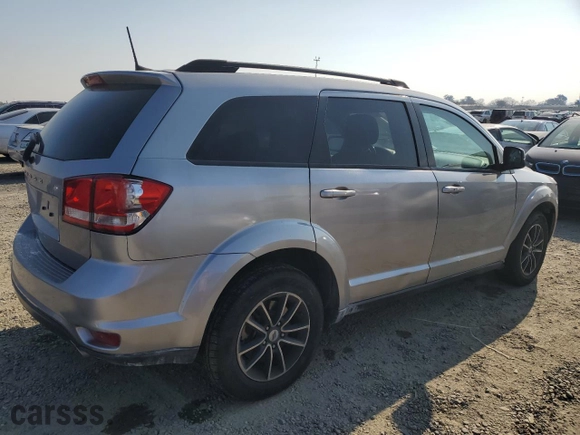 2018 Dodge Journey SXT with VIN 3C4PDCBG5JT525283, listed as a Copart auction lot 43159985 with 57,260 mi miles and Salvage Title. Bid and sale history available at carsss.com. Image 3.