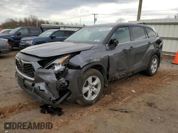 2020 Toyota Highlander LE with VIN 5TDBZRBH6LS014332, listed as a Copart auction lot 42449695 with 52,776 mi miles and Clean title. Bid and sale history available at DreamBid. Image 1.