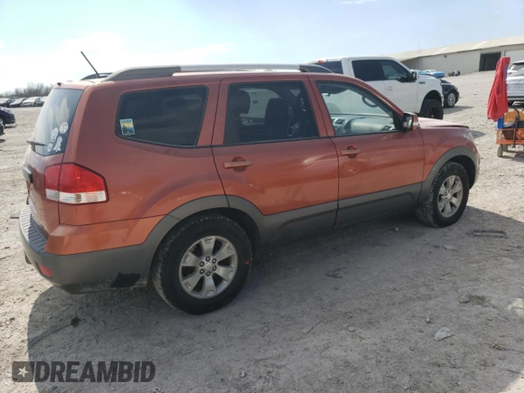 2009 Kia Borrego EX with VIN KNDJH741995016934, listed as a Copart auction lot 50734285 with 190,800 mi miles and Salvage Title. Bid and sale history available at DreamBid. Image 3.