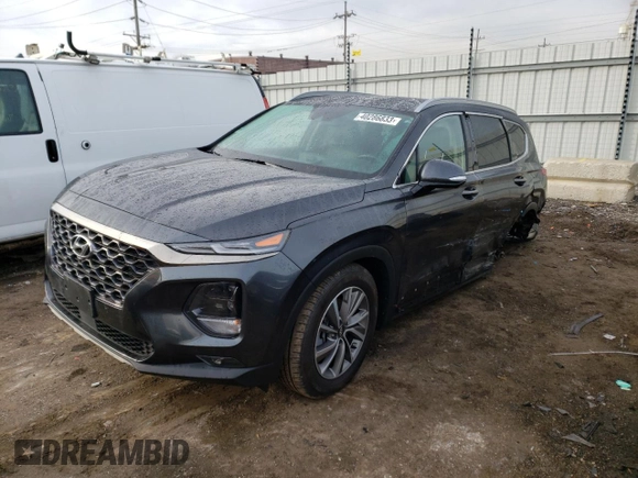 2020 Hyundai Santa Fe Limited with VIN 5NMS5CADXLH288529, listed as a Copart auction lot 40286833 with 9,933 mi miles and . Bid and sale history available at DreamBid. Image 1.