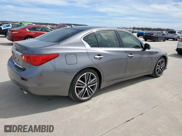 2014 Infiniti Q50 Hybrid Sport with VIN JN1AV7AP7EM691184, listed as a Copart auction lot 48961015 with 124,972 mi miles and Clean Title. Bid and sale history available at carsss.com. Image 3.