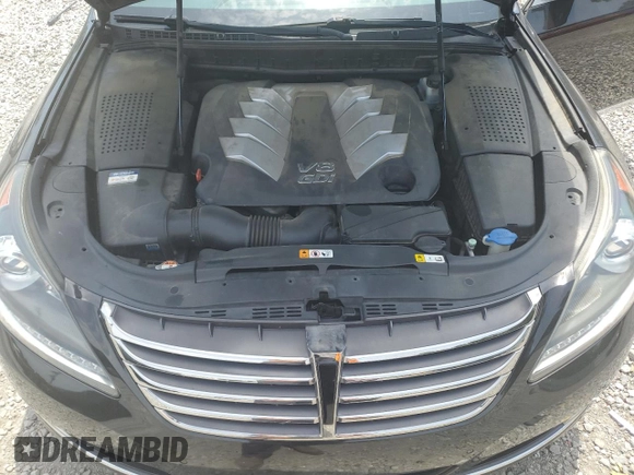 2014 Hyundai Equus Signature with VIN KMHGH4JH4EU074679, listed as a Copart auction lot 56581505 with 118,846 mi miles and Salvage title. Bid and sale history available at DreamBid. Image 11.