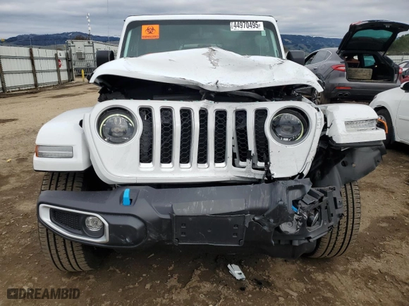 2023 Jeep Wrangler 4xe Sahara with VIN 1C4JJXP63PW689351, listed as a Copart auction lot 44970495 with 9,961 mi miles and Salvage Title. Bid and sale history available at carsss.com. Image 5.