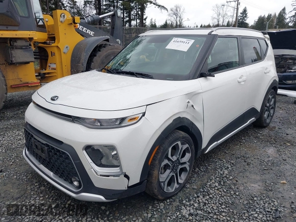 2020 Kia Soul LX with VIN KNDJ23AUXL7037845, listed as a IAAI auction lot 41659111 with 50,231 mi miles. Bid and sale history available at carsss.com. Image 2.