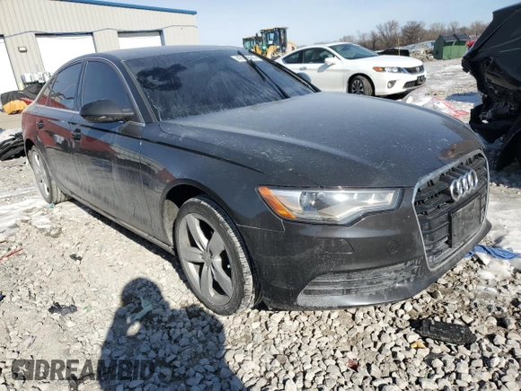 2012 Audi A6 Premium Plus with VIN WAUDFAFC9CN110525, listed as a Copart auction lot 42054555 with 171,958 mi miles and Salvage title. Bid and sale history available at DreamBid. Image 4.