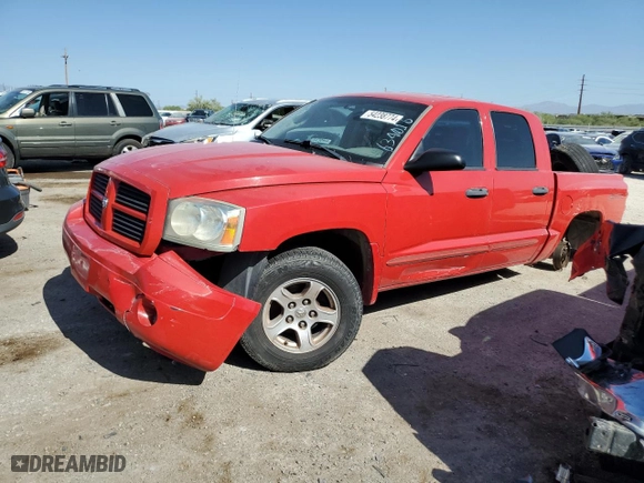 2006 Dodge Dakota SLT with VIN 1D7HE48N76S634016, listed as a Copart auction lot 54238774 with 233,035 mi miles and Salvage Title. Bid and sale history available at carsss.com. Image 1.