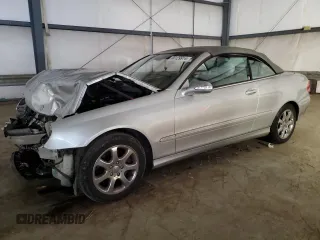 2004 Mercedes-Benz CLK Cabriolet 3.2L with VIN WDBTK65GX4T024308, listed as a Copart auction lot 80129914 with 106,827 mi miles and Salvage Title. Bid and sale history available at carsss.com. Image 1.