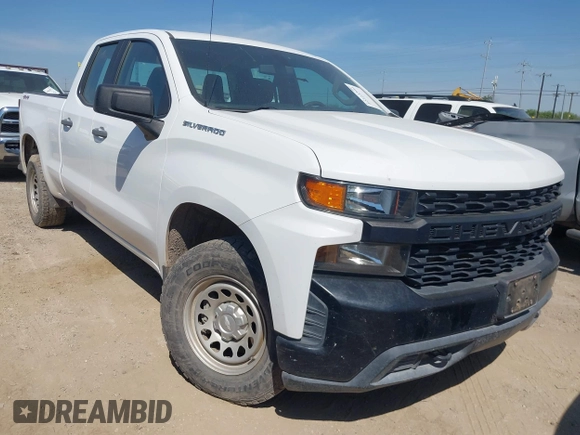 2020 Chevrolet Silverado 1500 Work Truck with VIN 1GCRYAEF1LZ176641, listed as a IAAI auction lot 42223304 with 50,972 mi miles and . Bid and sale history available at DreamBid. Image 1.