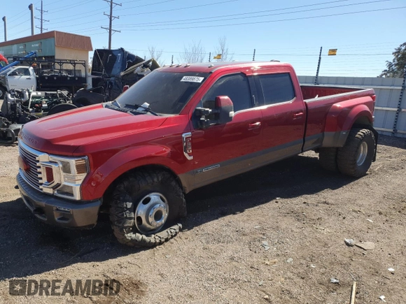 2020 Ford F-350 XL with VIN 1FT8W3DT0LED56110, listed as a Copart auction lot 48389875 with 148,604 mi miles and Salvage title. Bid and sale history available at DreamBid. Image 1.