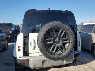 2021 Land Rover Defender with VIN SALEKERX3M2038595, listed as a Copart auction lot 75156244 with 42,974 mi miles and Salvage title. Bid and sale history available at DreamBid. Image 6.