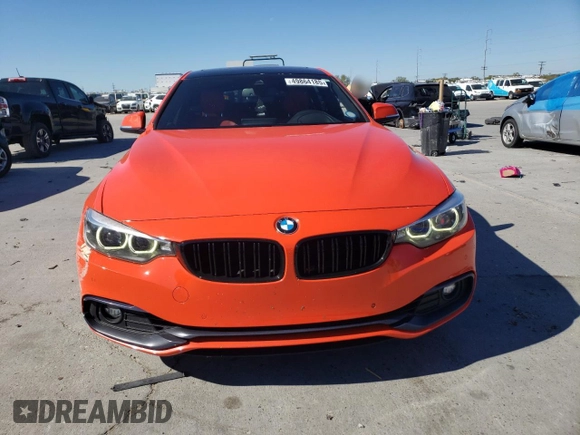 2018 BMW 4 Series 430i xDrive with VIN WBA4J3C5XJBG97156, listed as a Copart auction lot 49864185 with 125,227 mi miles and Salvage Title. Bid and sale history available at DreamBid. Image 5.