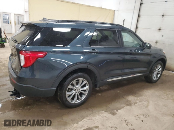 2022 Ford Explorer XLT with VIN 1FMSK8DH8NGB97480, listed as a Copart auction lot 50599045 with 48,396 mi miles and Salvage Title. Bid and sale history available at DreamBid. Image 3.