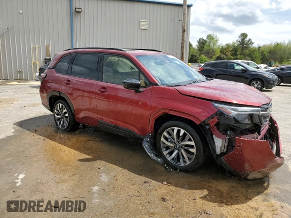 2025 Subaru Forester Touring с VIN JF2SLDTC0SH424412, выставлен на аукционе Copart как лот 51385225 с пробегом 8 405 миль миль и Списание • Salvage title. История ставок и продаж доступна на DreamBid. Изображение 4.