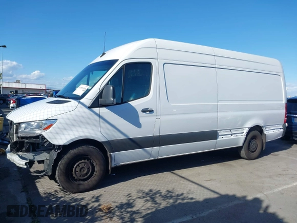 2023 Mercedes-Benz Sprinter Cargo with VIN W1Y4NCHY2PT151425, listed as a IAAI auction lot 41889490 with 27,563 mi miles. Bid and sale history available at carsss.com. Image 14.