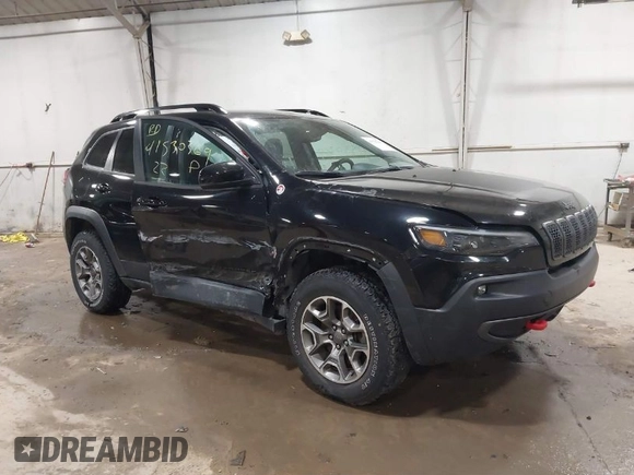 2022 Jeep Cherokee Trailhawk with VIN 1C4PJMBX8ND517236, listed as a IAAI auction lot 41530369 with 34,164 mi miles and . Bid and sale history available at DreamBid. Image 1.