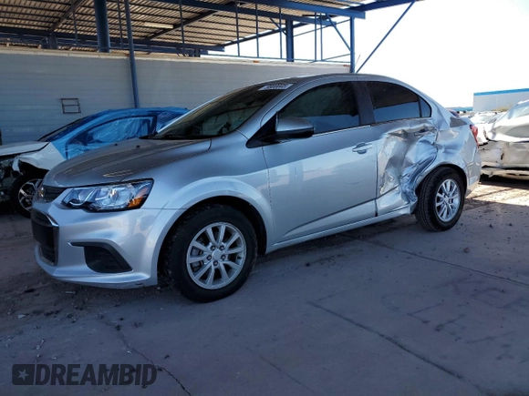 2020 Chevrolet Sonic LT with VIN 1G1JD5SB1L4103874, listed as a Copart auction lot 49900005 with 46,210 mi miles and Salvage title. Bid and sale history available at DreamBid. Image 1.