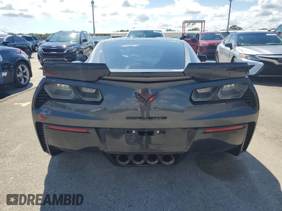 2017 Chevrolet Corvette Z06 2LZ with VIN 1G1YS2D69H5603737, listed as a Copart auction lot 73767964 with 0 mi miles and Salvage Title. Bid and sale history available at carsss.com. Image 6.