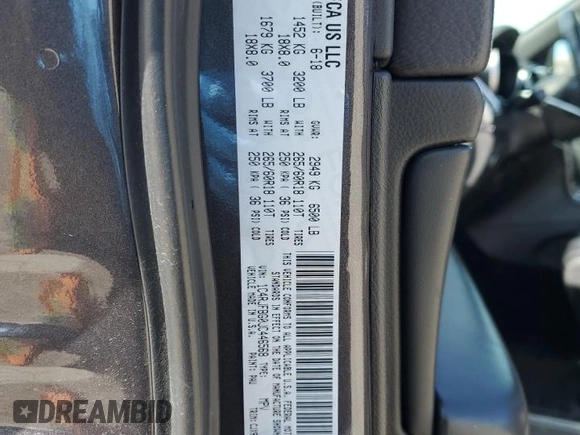 2018 Jeep Grand Cherokee Limited with VIN 1C4RJFBG0JC446568, listed as a Copart auction lot 51308875 with 62,468 mi miles and Salvage Title. Bid and sale history available at DreamBid. Image 13.