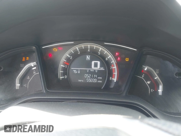 2018 Honda Civic LX with VIN 2HGFC2F5XJH586527, listed as a IAAI auction lot 42080372 with 52,114 mi miles and . Bid and sale history available at DreamBid. Image 7.