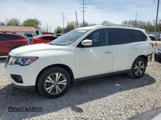 2017 Nissan Pathfinder SL with VIN 5N1DR2MM4HC677591, listed as a Copart auction lot 53822435 with 125,312 mi miles and Salvage Title. Bid and sale history available at DreamBid. Image 1.