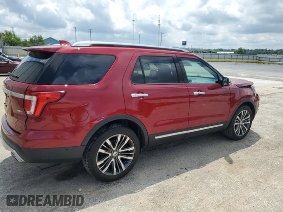 2017 Ford Explorer Platinum z VIN 1FM5K8HT1HGD20357, wystawiony jako Copart lot #63019495 z przebiegiem 134 960 mil mil oraz Szkoda całkowita • Salvage title. Historia ofert i sprzedaży dostępna na DreamBid. Obrazek 3.