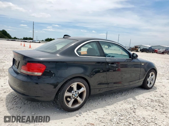 2011 BMW 1 Series 128i with VIN WBAUP7C5XBVM54479, listed as a Copart auction lot 66010505 with 133,535 mi miles and Clean title. Bid and sale history available at DreamBid. Image 3.
