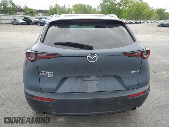 2024 Mazda CX-30 S Carbon Edition with VIN 3MVDMBCM9RM607345, listed as a Copart auction lot 56855925 with 19,295 mi miles and Salvage title. Bid and sale history available at DreamBid. Image 6.