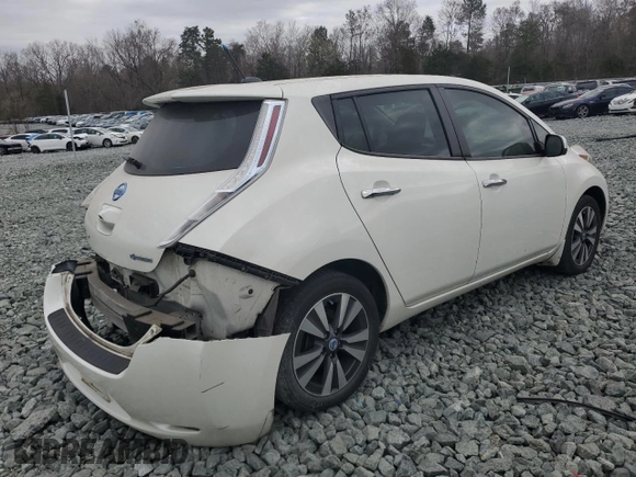 2014 Nissan LEAF SL with VIN 1N4AZ0CP1EC331815, listed as a Copart auction lot 49393085 with 76,817 mi miles and Salvage Title. Bid and sale history available at carsss.com. Image 3.