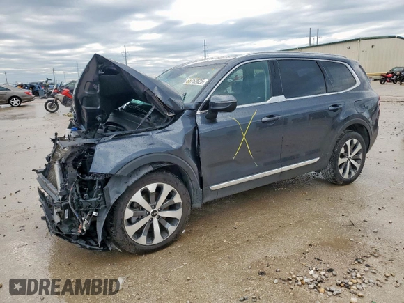 2021 Kia Telluride EX with VIN 5XYP34HC7MG113679, listed as a Copart auction lot 55752625 with 85,602 mi miles and Salvage title. Bid and sale history available at DreamBid. Image 1.