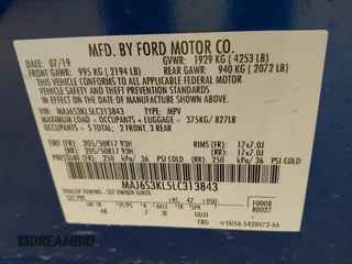 2020 Ford EcoSport Titanium z VIN MAJ6S3KL5LC313843, wystawiony jako IAAI lot #42029332 z przebiegiem 61 412 mil mil oraz . Historia ofert i sprzedaży dostępna na DreamBid. Obrazek 9.