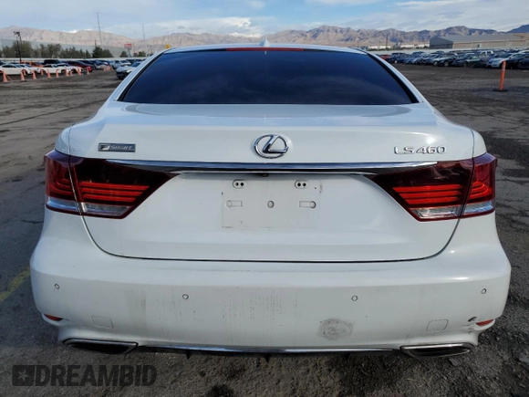 2015 Lexus LS with VIN JTHBL5EF1F5135587, listed as a Copart auction lot 45588705 with 116,289 mi miles and Salvage Title. Bid and sale history available at carsss.com. Image 6.