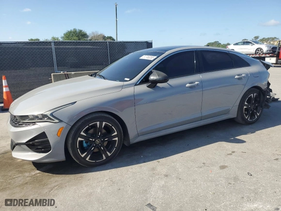 2021 Kia K5 GT-Line with VIN 5XXG64J28MG049116, listed as a Copart auction lot 51746355 with 44,578 mi miles and Salvage Title. Bid and sale history available at carsss.com. Image 1.
