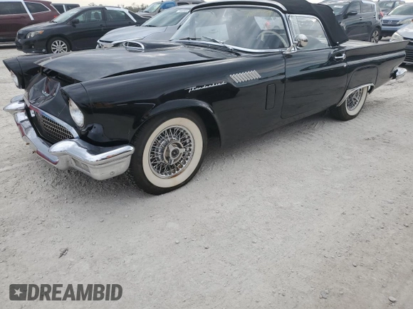 1957 Ford Thunderbird with VIN D7FH241317, listed as a Copart auction lot 78263654 with 92,102 mi miles and Salvage Title. Bid and sale history available at DreamBid. Image 1.