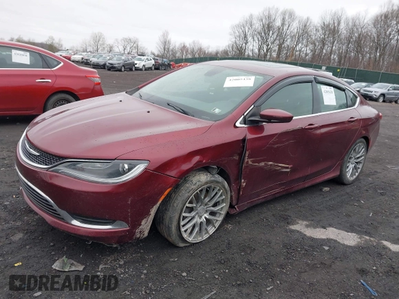 2015 Chrysler 200 Limited with VIN 1C3CCCAB3FN642928, listed as a IAAI auction lot 42005438 with 70,613 mi miles and . Bid and sale history available at DreamBid. Image 2.