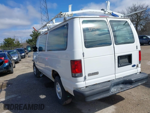 2008 Ford Econoline Cargo Commercial with VIN 1FTNE24W68DB45033, listed as a IAAI auction lot 41849311 with 230,337 mi miles and . Bid and sale history available at DreamBid. Image 3.