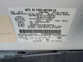 2017 Ford Taurus Limited with VIN 1FAHP2J86HG121865, listed as a Copart auction lot 80316954 with 109,624 mi miles and Salvage Title. Bid and sale history available at DreamBid. Image 12.
