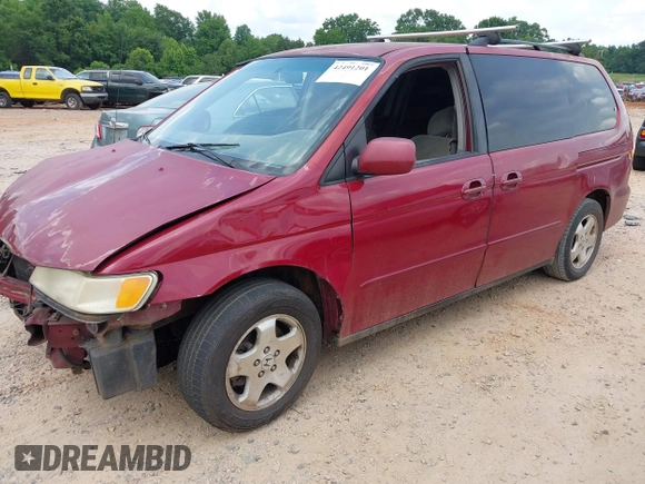 2002 Honda Odyssey EX with VIN 5FNRL18612B028570, listed as a IAAI auction lot 42491201 with 203,401 mi miles and . Bid and sale history available at DreamBid. Image 2.