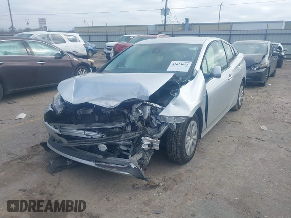 2022 Toyota Prius L Eco with VIN JTDKAMFU7N3175987, listed as a IAAI auction lot 41625093 with Not provided miles and . Bid and sale history available at DreamBid. Image 2.