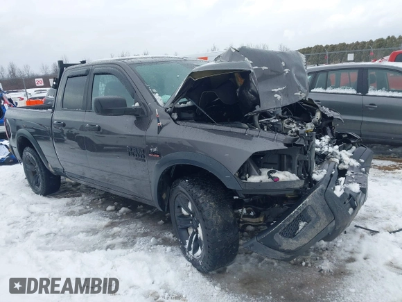 2021 Ram 1500 Classic Warlock with VIN 1C6RR7GT8MS510233, listed as a IAAI auction lot 41419310 with 58,883 mi miles. Bid and sale history available at carsss.com. Image 1.