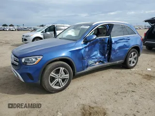 2022 Mercedes-Benz GLC with VIN W1N0G8DB7NG105986, listed as a Copart auction lot 44599534 with 12,213 mi miles and Salvage Title. Bid and sale history available at carsss.com. Image 1.