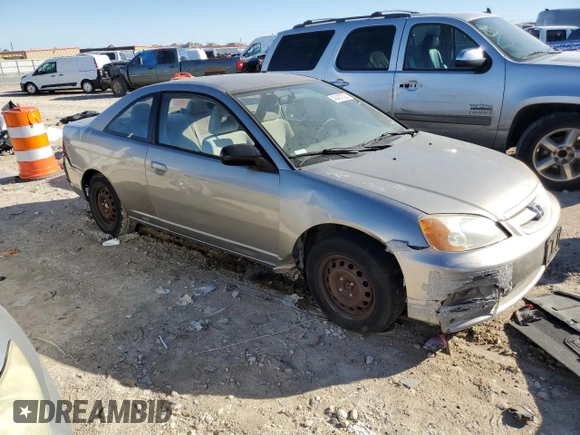 2003 Honda Civic LX with VIN 1HGEM21563L021424, listed as a Copart auction lot 43437525 with Not Provided miles and Clean Title. Bid and sale history available at DreamBid. Image 4.