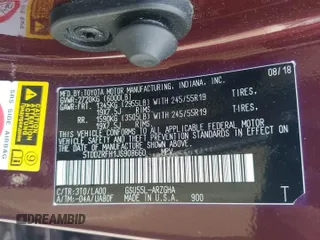 2018 Toyota Highlander Limited with VIN 5TDDZRFH1JS908660, listed as a Copart auction lot 62480335 with 77,490 mi miles and Salvage title. Bid and sale history available at DreamBid. Image 14.