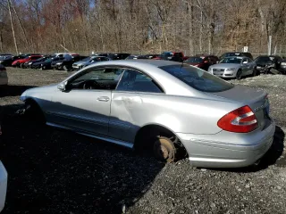2003 Mercedes-Benz CLK-Class 5.0L with VIN WDBTJ75J73F027068, listed as a Copart auction lot 49972835 with 0 mi miles and Salvage Title. Bid and sale history available at carsss.com. Image 2.