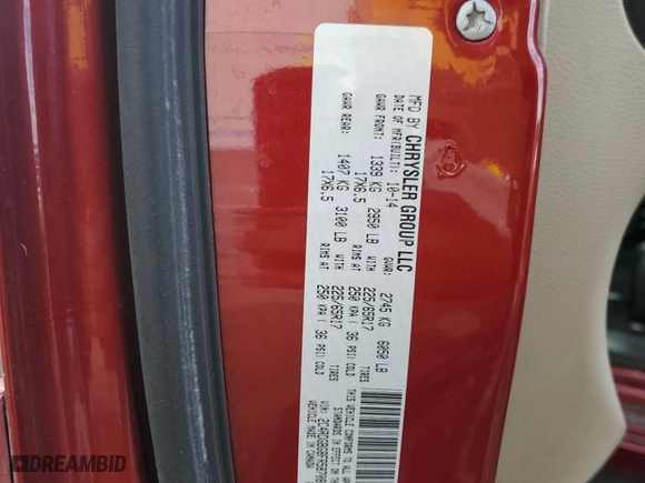 2015 Dodge Grand Caravan American Value Pkg with VIN 2C4RDGBG8FR587089, listed as a Copart auction lot 51706885 with 155,386 mi miles and Clean Title. Bid and sale history available at carsss.com. Image 13.