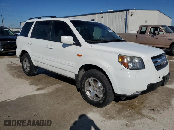 2007 Honda Pilot EX-L with VIN 5FNYF28777B022958, listed as a Copart auction lot 46793575 with 96,016 mi miles and Salvage Title. Bid and sale history available at DreamBid. Image 4.