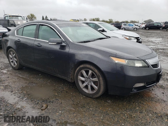 2012 Acura TL Tech Auto with VIN 19UUA8F59CA002104, listed as a Copart auction lot 49138385 with 127,319 mi miles and Salvage Title. Bid and sale history available at carsss.com. Image 4.