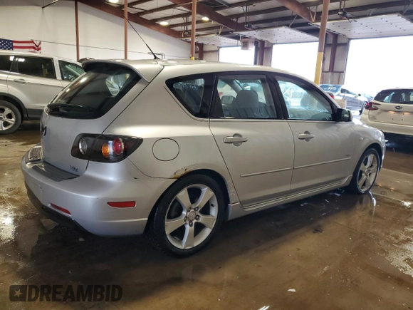 2005 Mazda 3 s with VIN JM1BK343751242648, listed as a Copart auction lot 47058305 with 170,733 mi miles and Salvage Title. Bid and sale history available at carsss.com. Image 3.