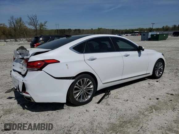 2017 Genesis G80 3.8L with VIN KMHGN4JE4HU198261, listed as a Copart auction lot 51484545 with 77,110 mi miles and Salvage title. Bid and sale history available at DreamBid. Image 3.