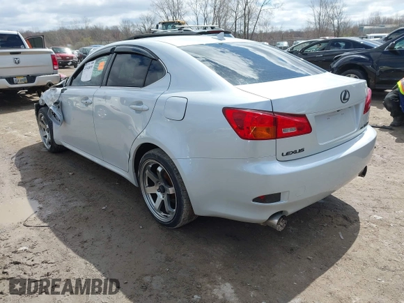 2007 Lexus IS 250 with VIN JTHCK262472019451, listed as a IAAI auction lot 41948899 with 120,637 mi miles. Bid and sale history available at carsss.com. Image 3.