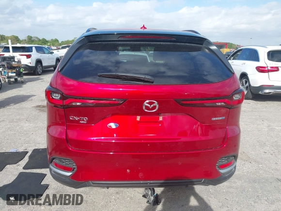 2025 Mazda CX-70 Premium Plus with VIN JM3KJEHA4S1112319, listed as a IAAI auction lot 41908798 with 7,712 mi miles and . Bid and sale history available at DreamBid. Image 17.